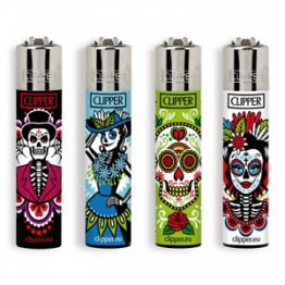 Clipper Lighter - Catrina Skulls