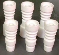 Ceramic Duo Domeless Concentrate Nail Fits 14 or 18