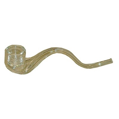 Glass Pocket Pipe Curved Stem