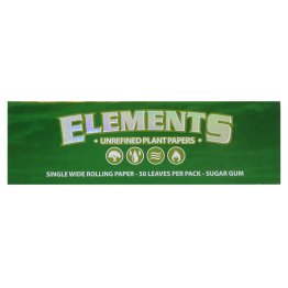 Elements Green Single Wide Unrefined Plant Rolling Papers