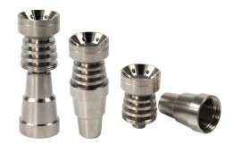 6 in 1 Domeless Male/Female 10mm, 14mm & 19mm Titanium Nail