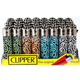Clipper Lighter - Skulls & Paisley