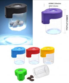 Glass Magnifying Jar with LED