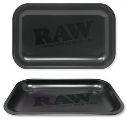 RAW Black Matte Metal Rolling Trays