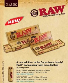 RAW Connoisseur Classic King Size Slim + Pre Rolled Tips