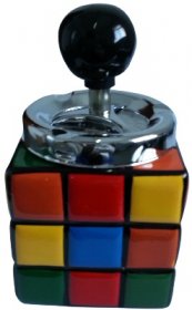 Push Down Ceramic Rubiks Cube Ashtray