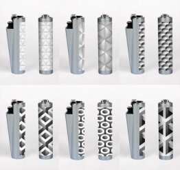Clipper Lighters - Mini Metal Volumen Design