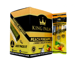 King Palm Peach Pineapple Mini Rolls x 2 Per Pack