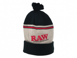 RAW X Rolling Papers Pompom Hat Black / Brown